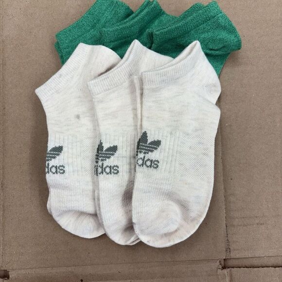 Adidas Socks No-Show Lightweight Women's Shoe Size‎ 7-9 6 Pairs St Patrick's Day - Picture 1 of 4